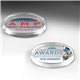 Oval Glass Award Paperweight - 3 x 5 x 3/4