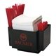 Napkin Caddy / Holder w /2 Side Straw Pockets