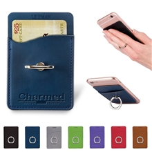 Leeman Tuscany(TM) Card Holder With Metal Ring Phone Stand
